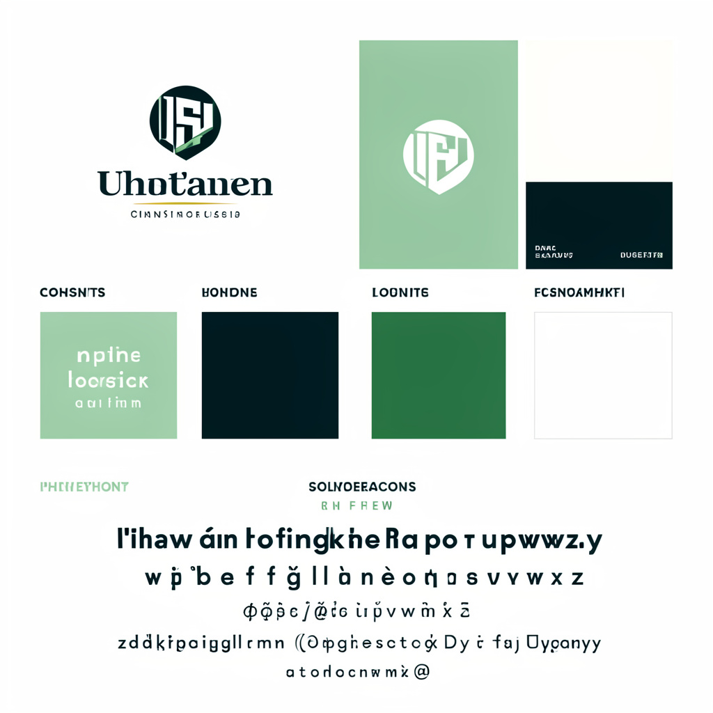 Comprehensive brand identity design featuring logo, color palette, and typography system