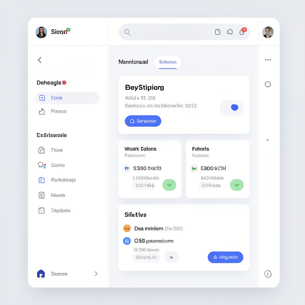 Modern digital interface design with clean layout and intuitive navigation